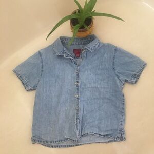 Limited jeans denim button down top